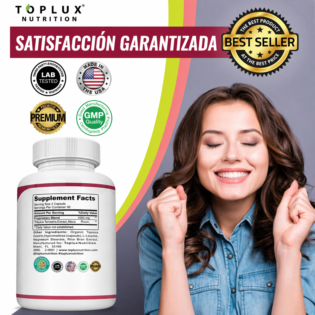Toplux Nutrition® Organic Beet Root + Oxido nitrico